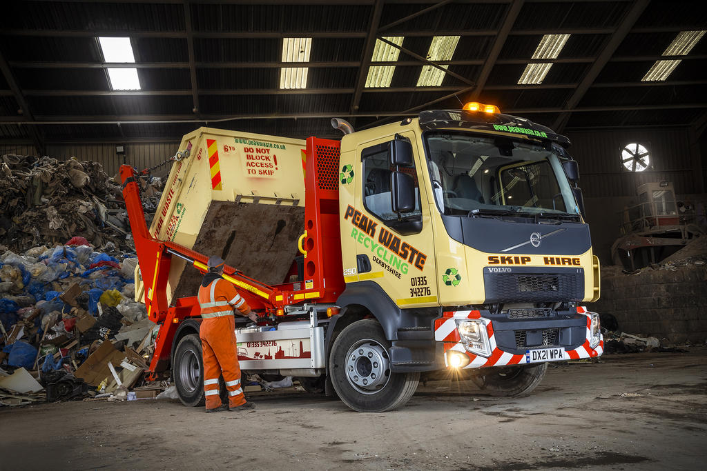 A trio of new Volvo skip loaders arrive at Peak Waste Recycling Hub4