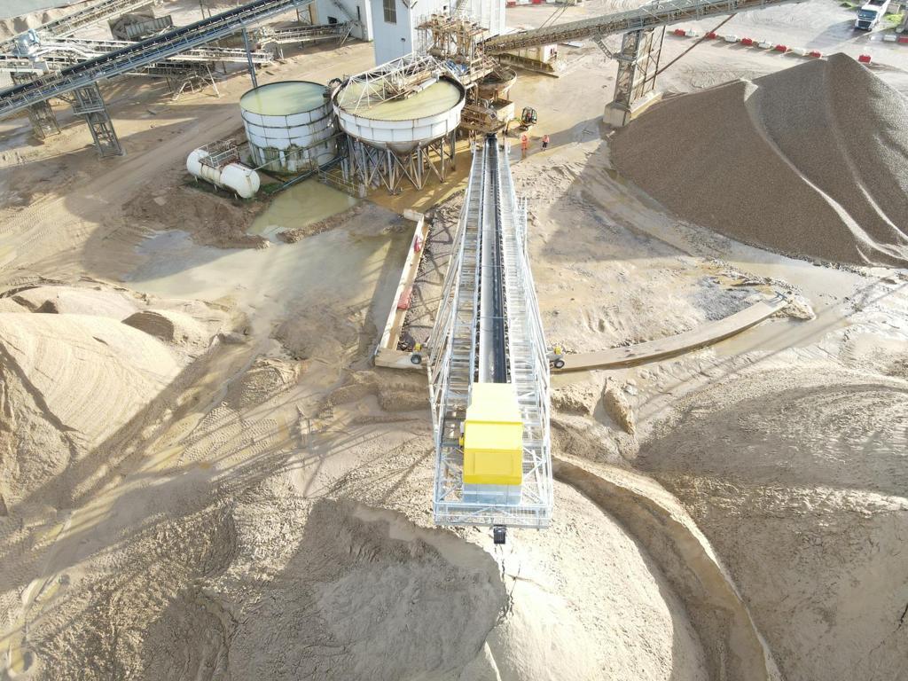 QM&S design and supply a new Radial Stacker Conveyor for Hanson